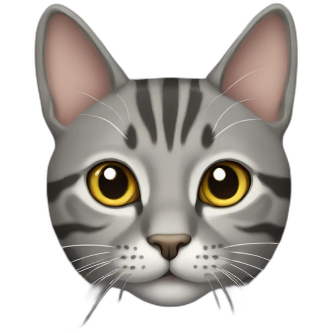 gray tabby cat emoji