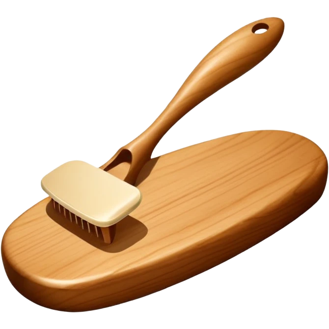 wooden gua sha tool, simple smooth emoji