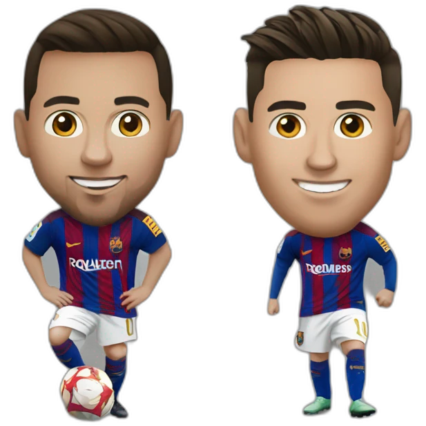 Ronaldo avec messi emoji