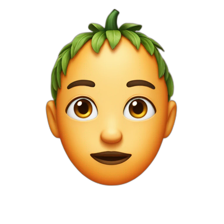 clementine avec des yeux emoji