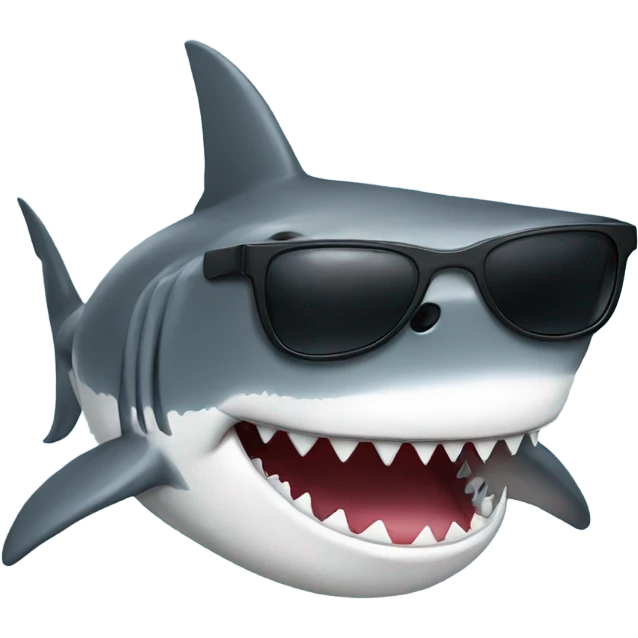 Shark with sunglasses emoji