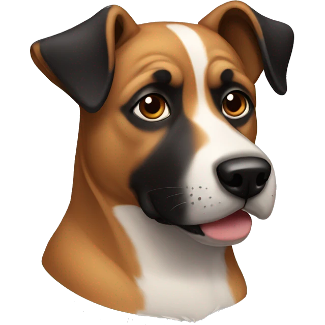 dog with black ears and brown muzzle emoji