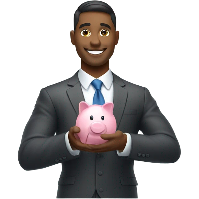 happy business man saving money emoji