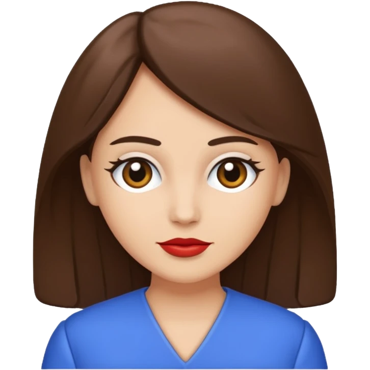 Zezette de femme blanche brune emoji