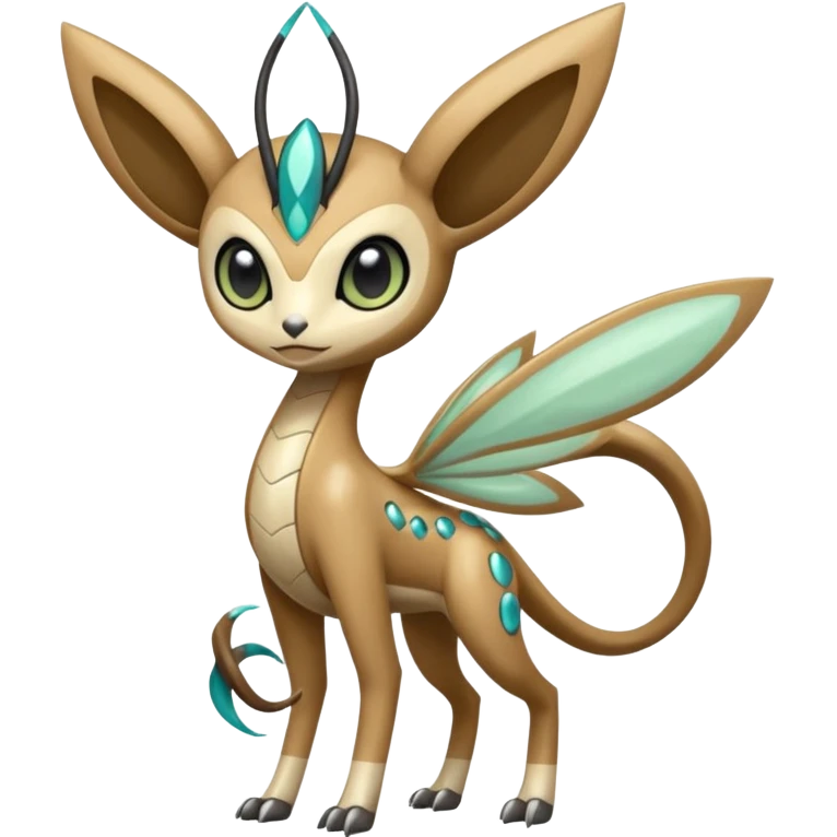 Cool epic legendary slender elegant cute handsome realistic Meloetta-Inteleon-Gabite-Pokémon-Fakémon-fusion-hybrid-creature emoji