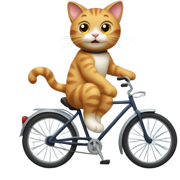 cat on a bike  emoji