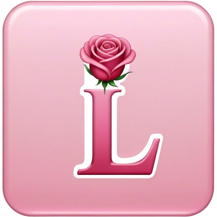 Letter “L” in rose color emoji