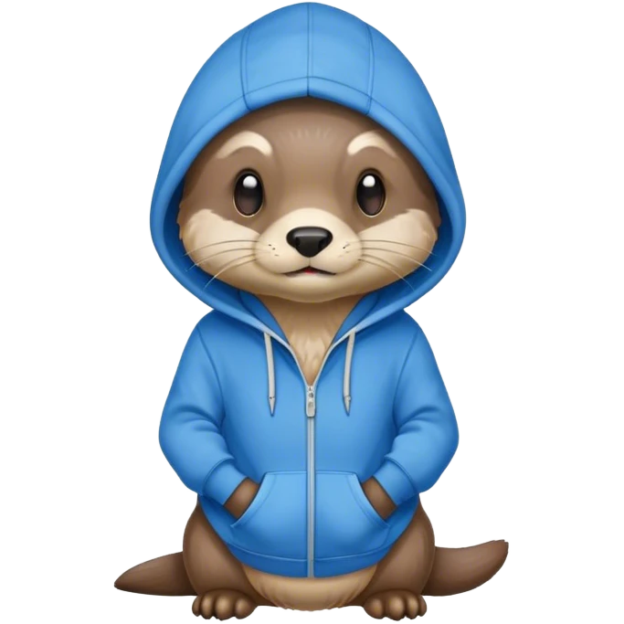 Otter wearing a hoodie emoji