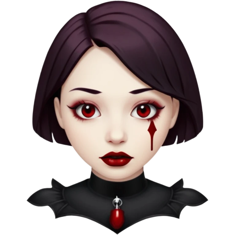 A gothic style bite me emoji