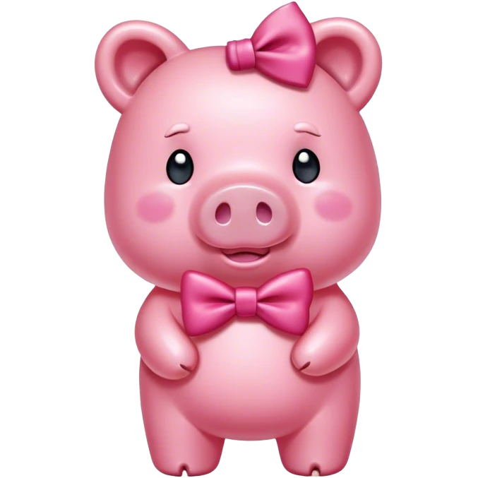 pink spam gummy bear pig bow emoji