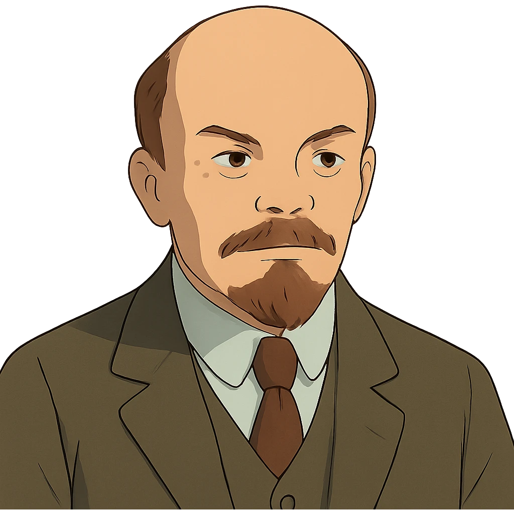 ghibli style portrait of Lenin emoji