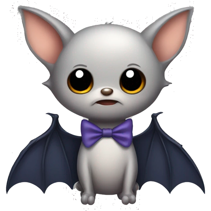Bat with bow emoji