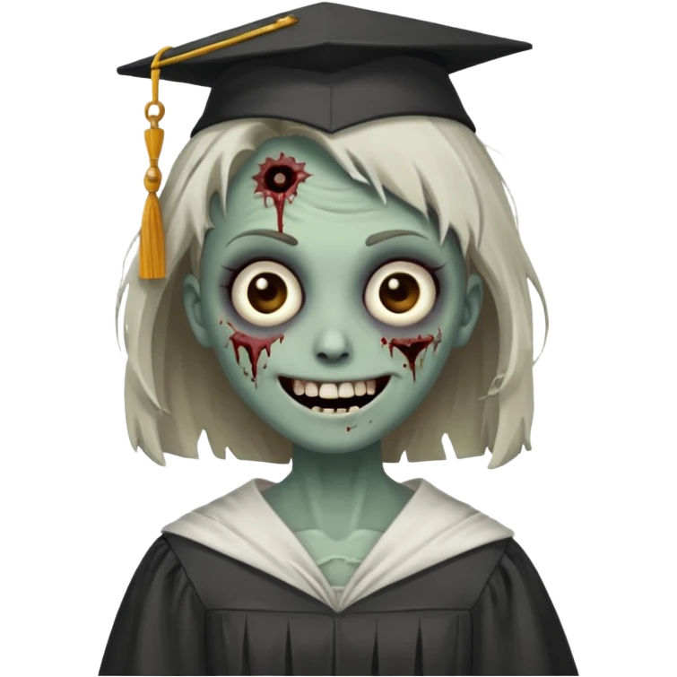 graduating zombie emoji