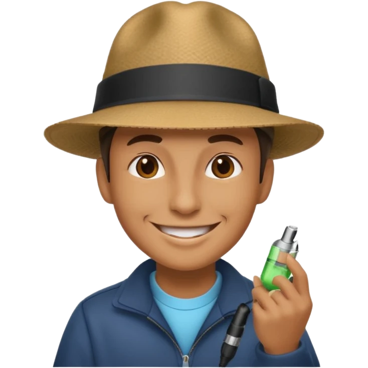 Vape dancing like a kid and happy emoji