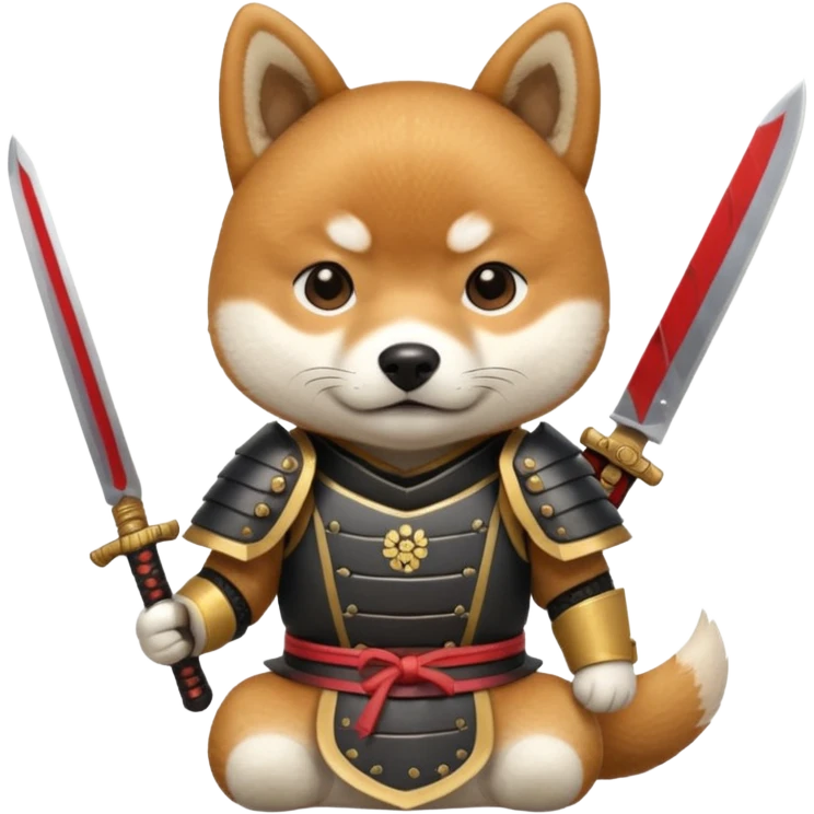 dog japan ancient samurai with small knife emoji