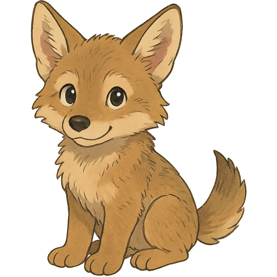 cute coyote pup emoji