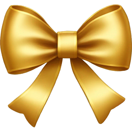 Gold bow emoji