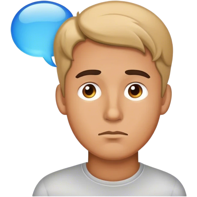 man with a thinking bubble emoji