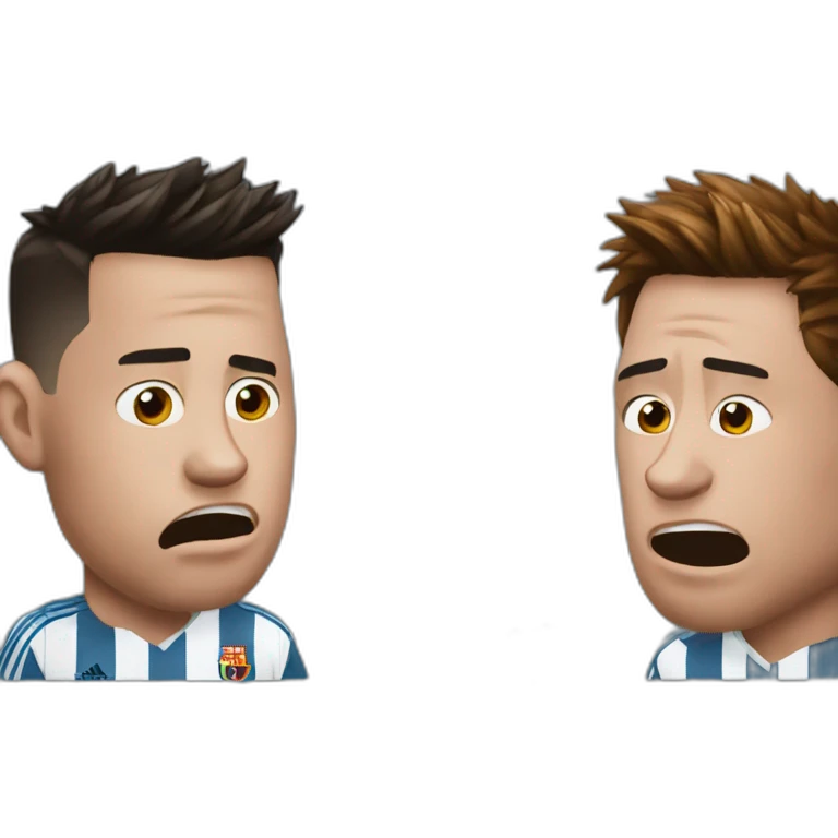 Ronaldo and messi cry emoji