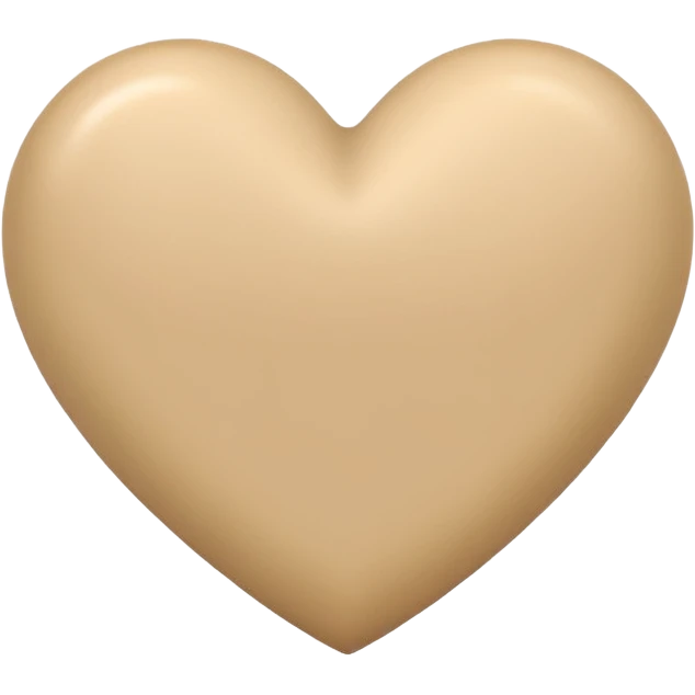 Beige heart emoji emoji
