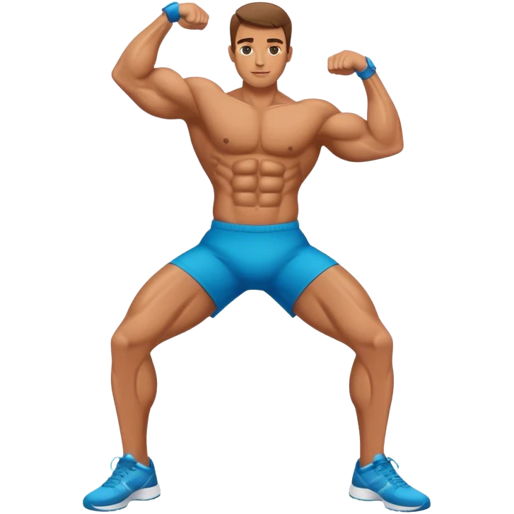bodybuilder obliques exercise emoji