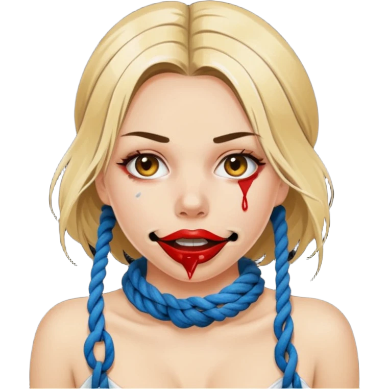 Sexy girl being gagged  emoji