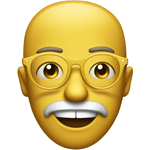 a yellow emoji with big glasses the emoji very negative  emoji