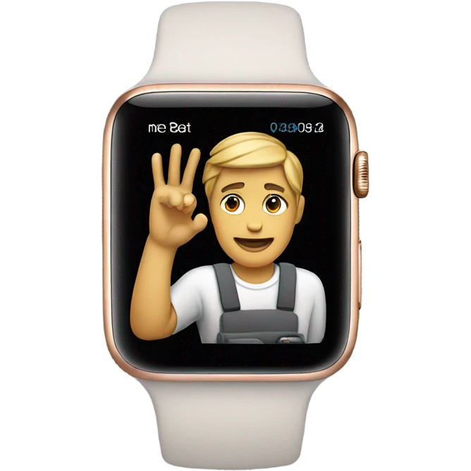 apple watch on the hand emoji