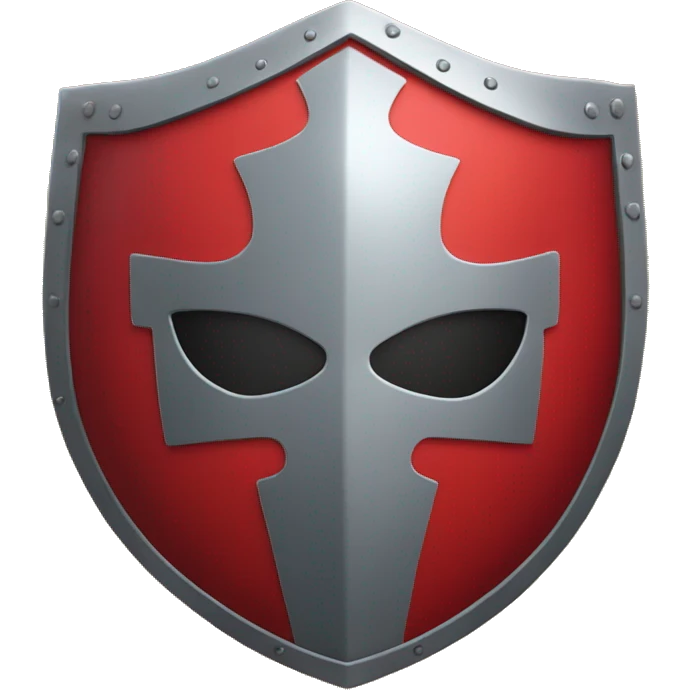Red Knight holding a shield.  The shield has a basketball on it emoji