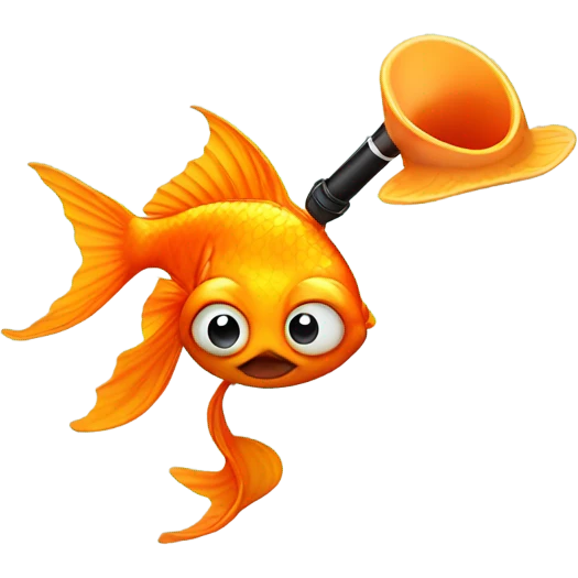 Goldfish in a bikini with a pipe emoji