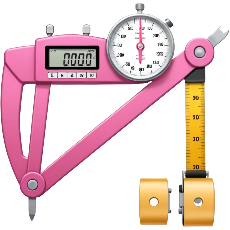 Skinfold caliper (plicometer)
Professional scale
Anthropometric tape
everything in pink  emoji