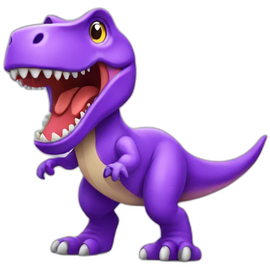 purple toy trex emoji