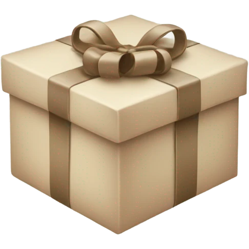 gift emoji with neutral colors emoji