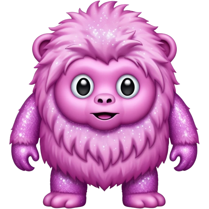 pink yeti with glitter emoji