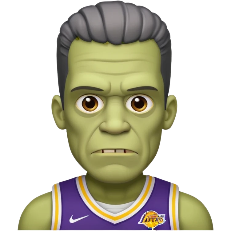 Frankenstein with a lakers uniform emoji