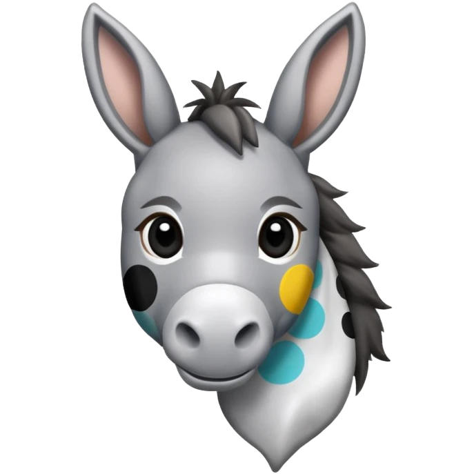 polka dots donkey  emoji