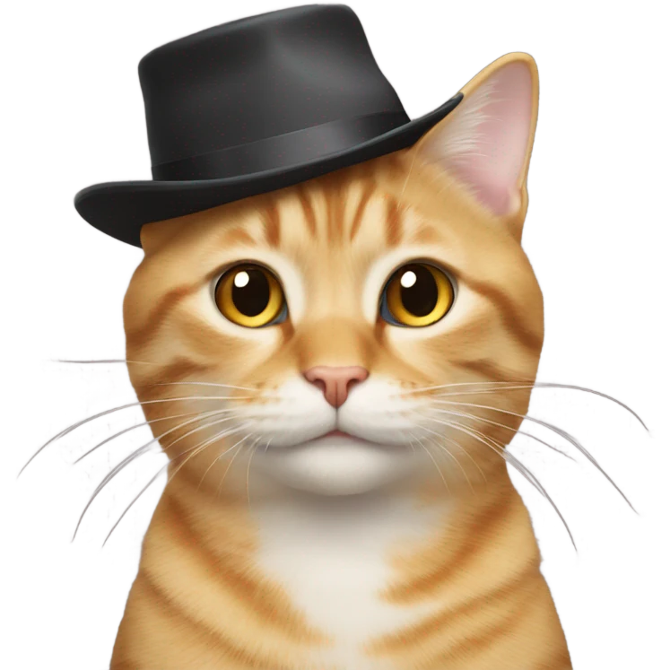 A cat with a hat emoji