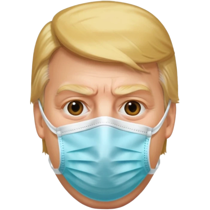 Donald Trump wearing surgical mask emoji