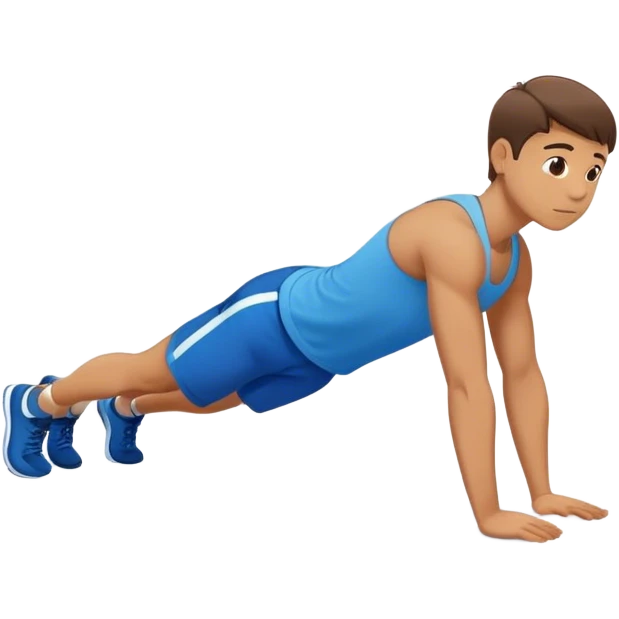 blue shorts plank exercise emoji
