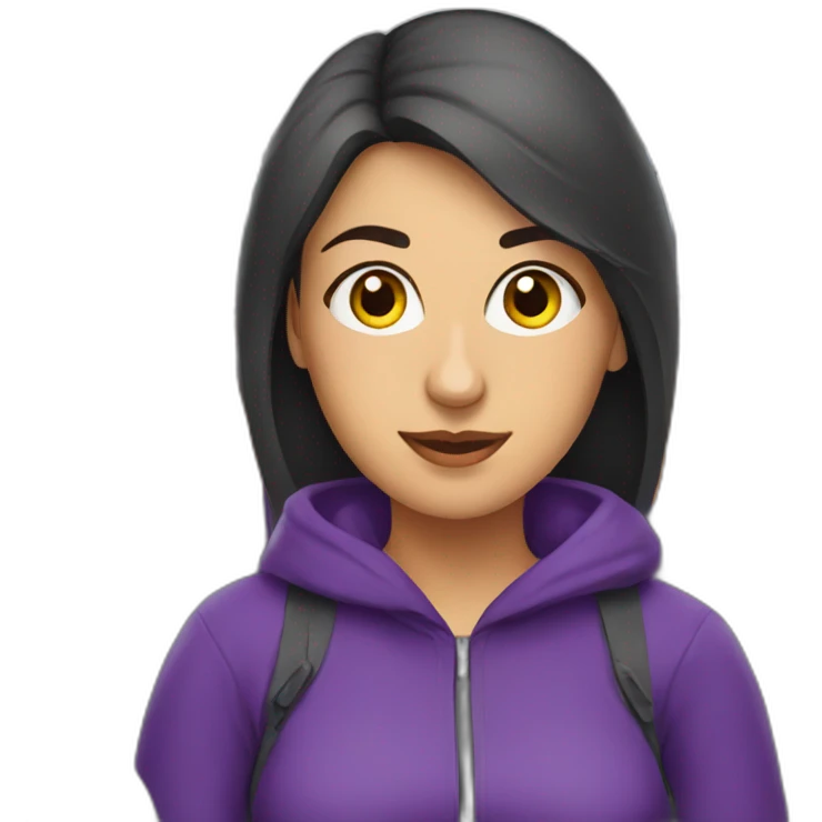 Armenian women in purple clothing in the BUS emoji