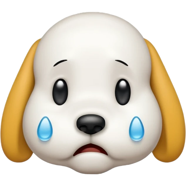 Snoopy crying emoji