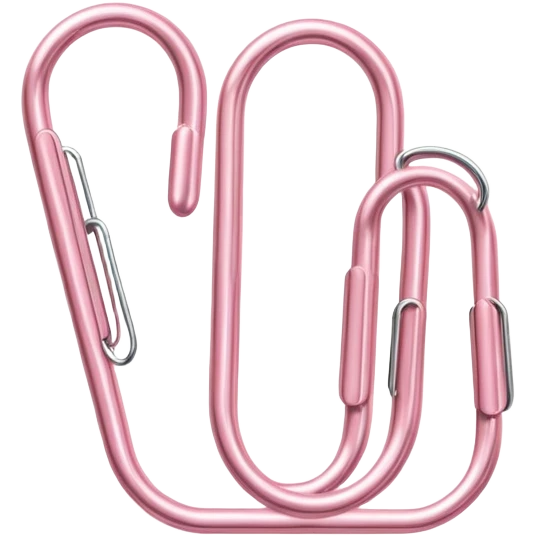pastel pink paper clip emoji