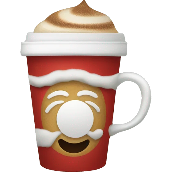 coffee in christmas cup emoji