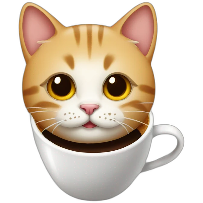 cat, coffee emoji