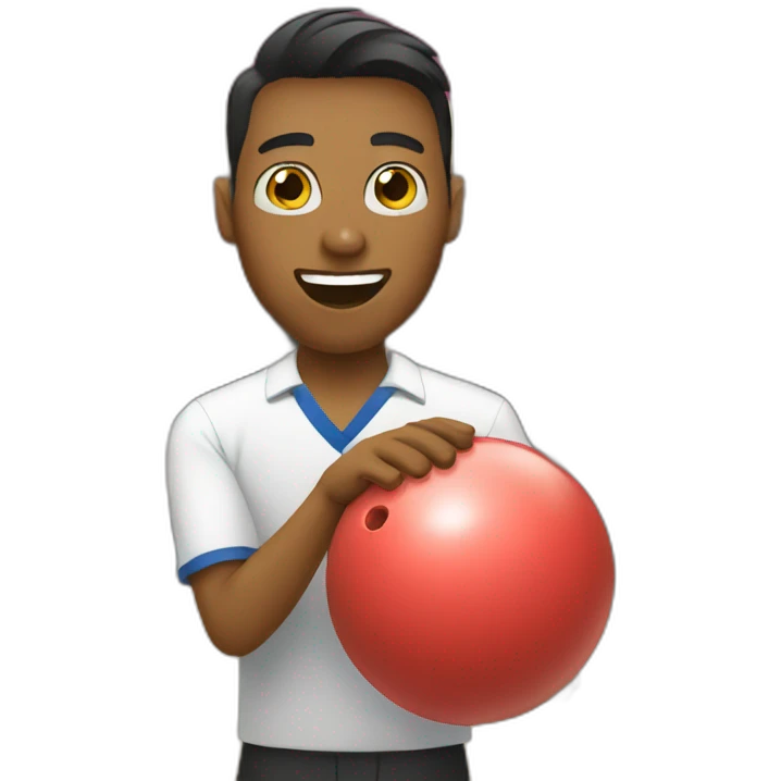 Playing bowling emoji