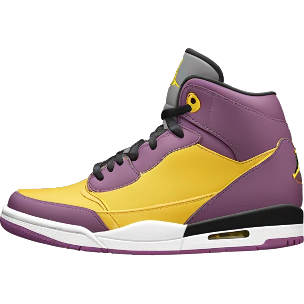 Air Jordan mauve et jaune emoji