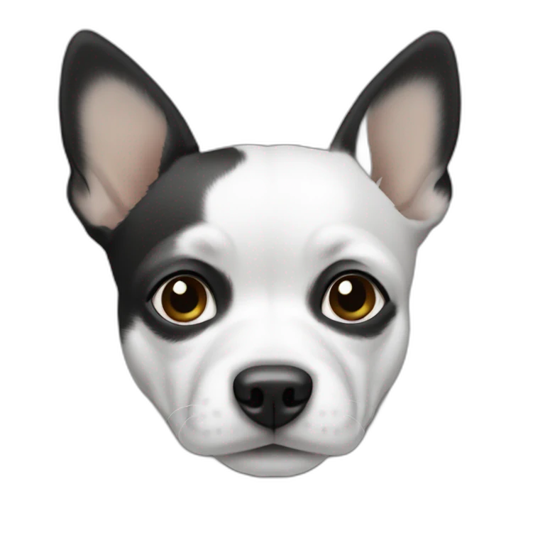 Chiuaua blanco y negro emoji