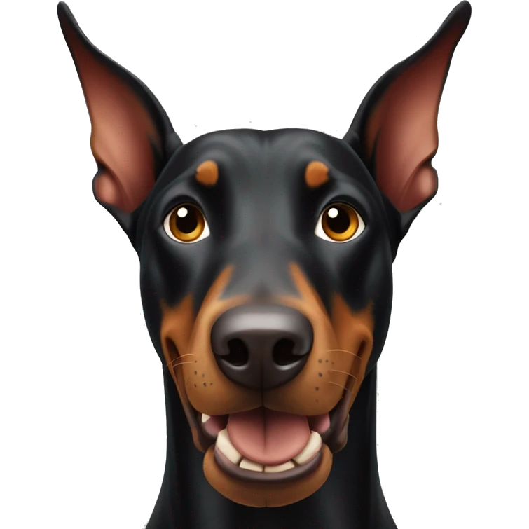 Funny doberman  emoji