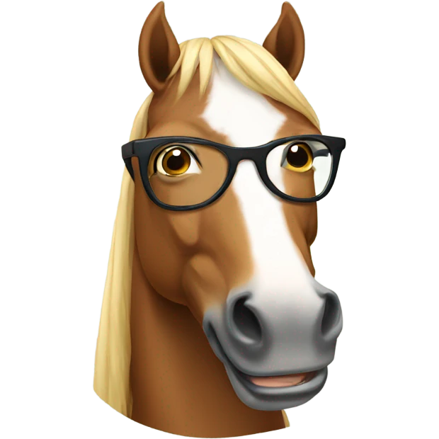 Horse with glasses emoji