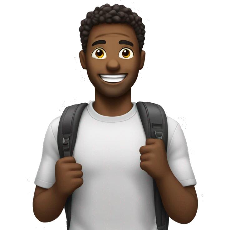 Excited for his flight back home emoji